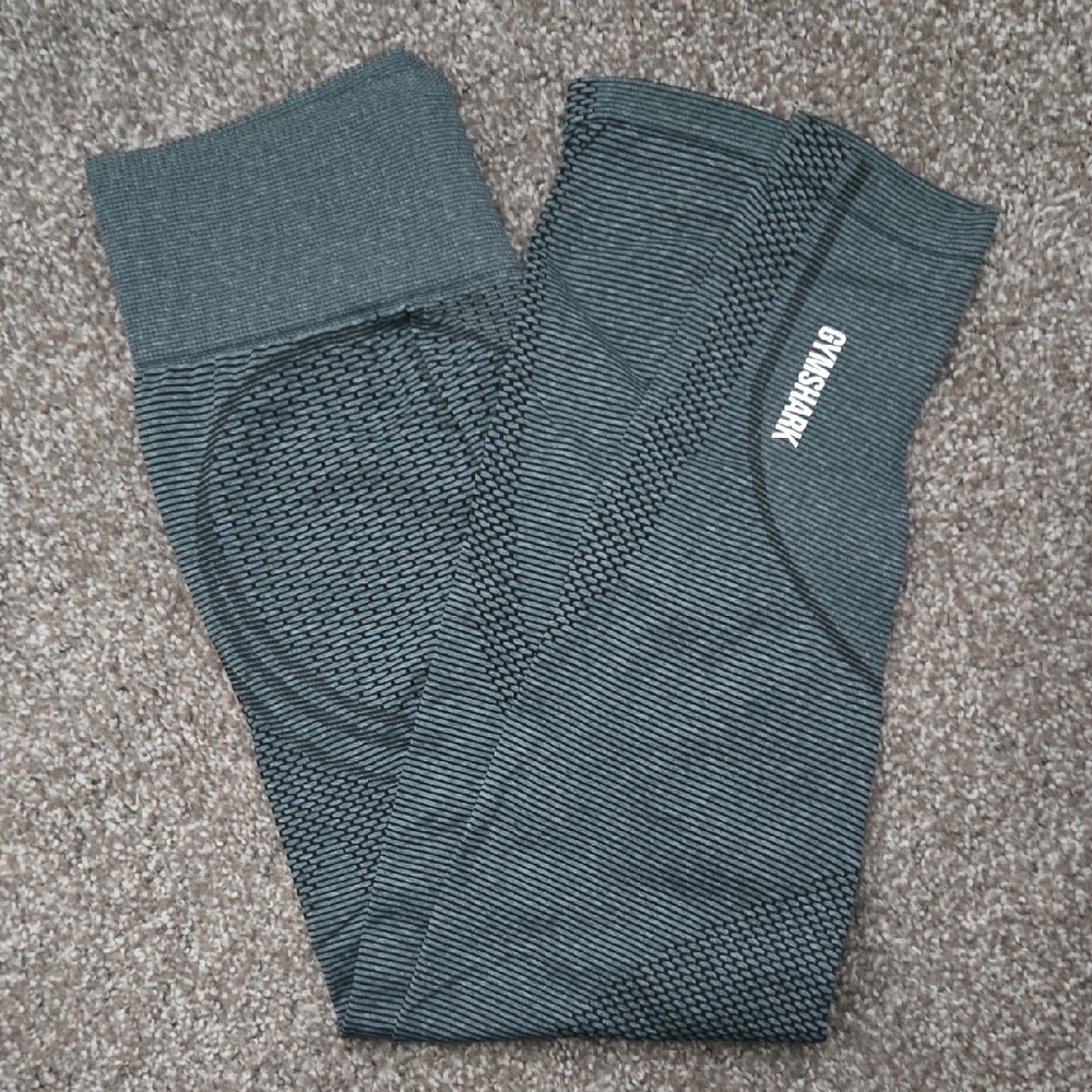 Gymshark Charcoal Teal Textured Leggings